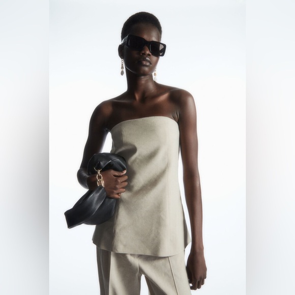 COS Tops - COS Linen Blend Strapless Bustier - sz 2